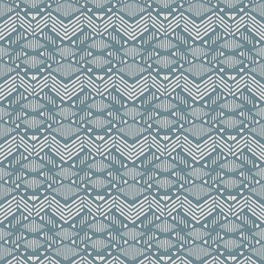 Dusty Blue Chevron