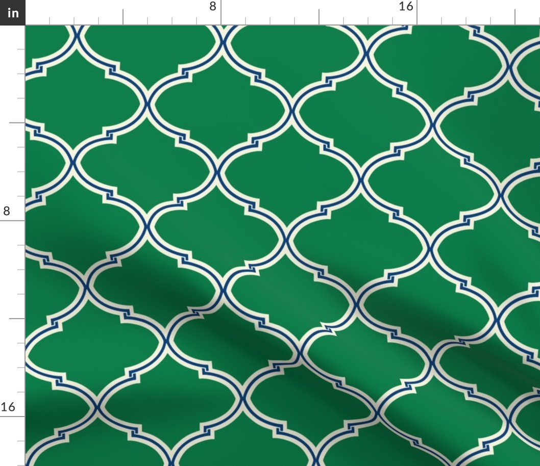 Lily Trellis in Preppy Green and Navy