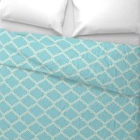 Lily Trellis in Turquoise and Apple Green