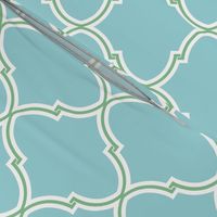 Lily Trellis in Turquoise and Apple Green