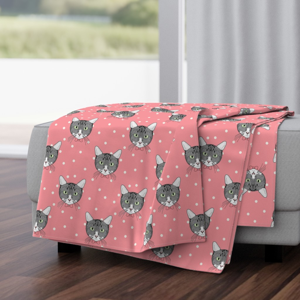 Polka Cats Pink