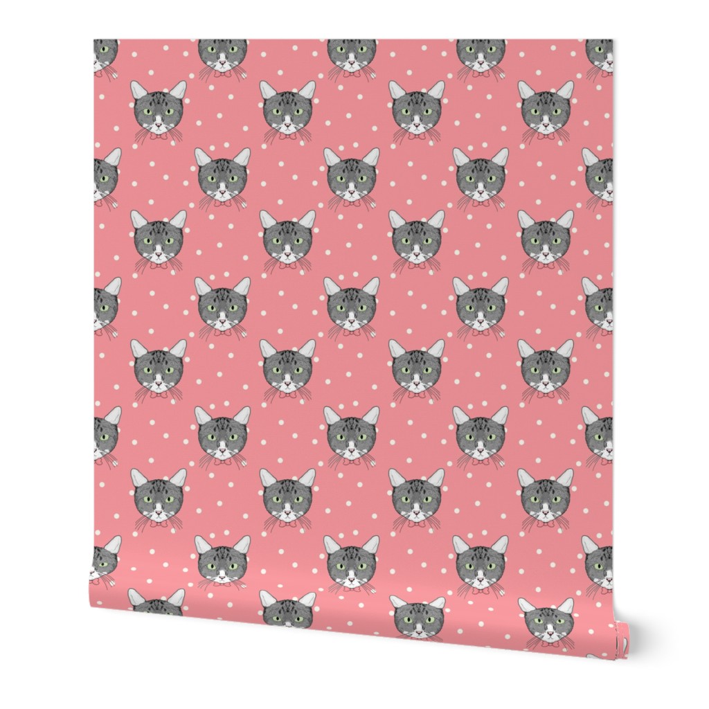 Polka Cats Pink