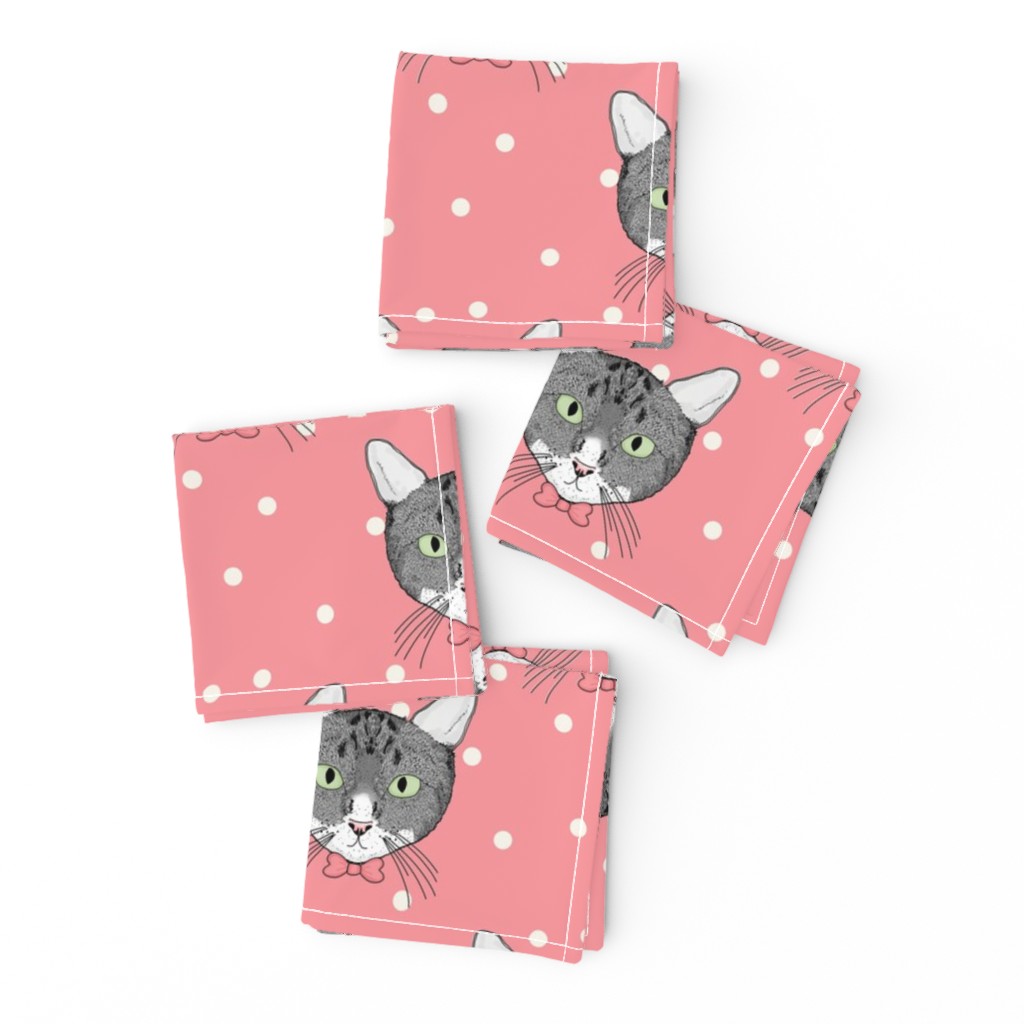 Polka Cats Pink