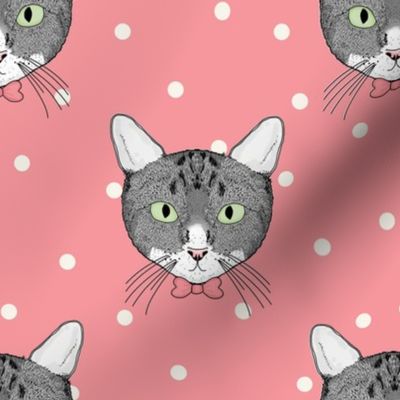 Polka Cats Pink