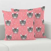 Polka Cats Pink