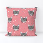 Polka Cats Pink