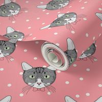 Polka Cats Pink