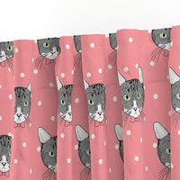 Polka Cats Pink