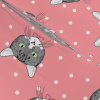 Polka Cats Pink