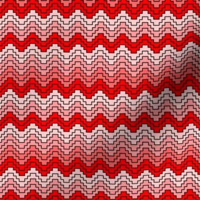 stepped chevron coral ombre