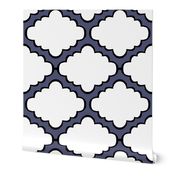 Fluffy Chevron Geometric Blue