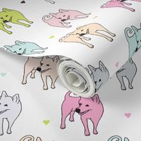 All dogs and puppy girls pastel pet print