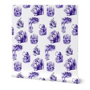 Alice in Wonderland collage purple