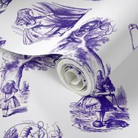 Alice in Wonderland collage purple
