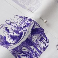 Alice in Wonderland collage purple