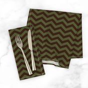 Chevron in Green and Brown