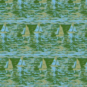 Toy Boats in Green