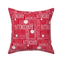 Personalised Name Fabric - Red Buttons