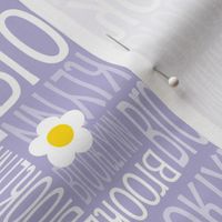 Personalised Name Fabric - Lavender Daisies