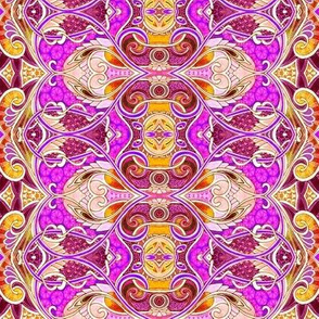 Screaming Pink Paisley Heart Squirm