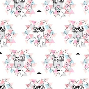 Lion zebra hipster mask great gatsby geometric animals