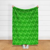 Personalised Name Fabric - Greens