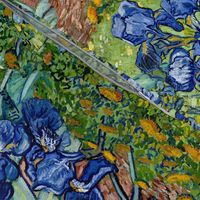 Van Gogh: Irises widthwise repeat