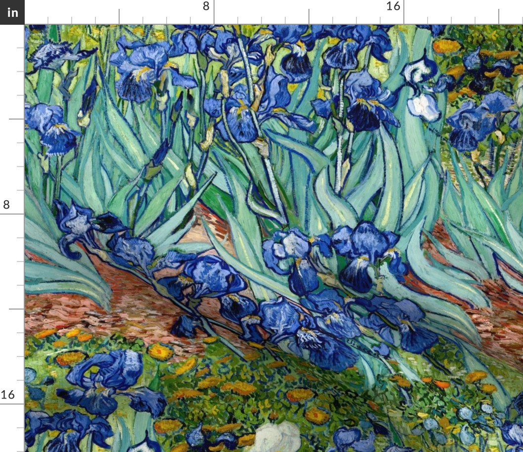 Van Gogh: Irises widthwise repeat