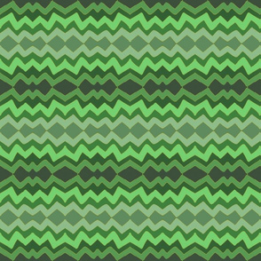 lazy zigzag in ombre green