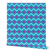 Festival Ikat in Aqua and Violet