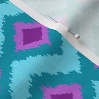 Festival Ikat in Aqua and Violet