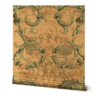 Crown Damask ~ La Dauphine II ~ Gilt and Silvered