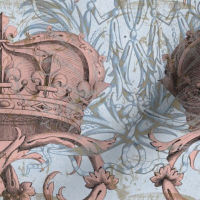 Crown Damask ~ Le Dauphin II ~ Gilt and Silvered