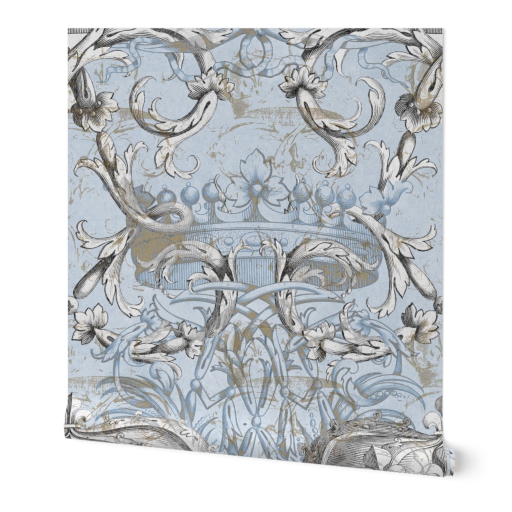 Crown Damask ~ Le Dauphin ~ Gilt and Silvered