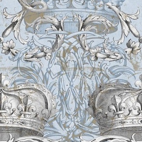 Crown Damask ~ Le Dauphin ~ Gilt and Silvered