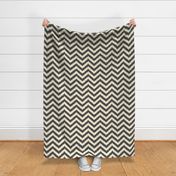 Black and Cream Ikat Chevron