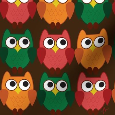Fall Cartoon Owl