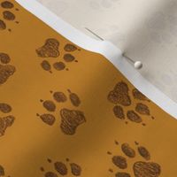 Coyote Pawprints Ochre Gold