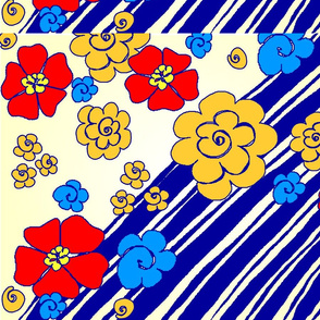 Fabric_designs_blue_stripe_flowers