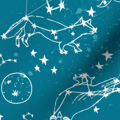 constellations // sky night time stars kids nursery baby animals