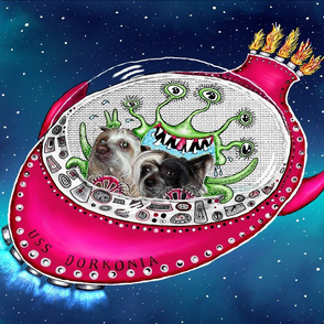 Chinese Crested Hairless Dogs do Space large scale