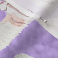 Shih Tzu watercolor profile - purple