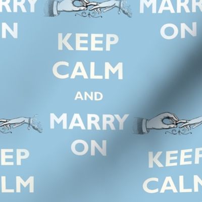 Keep Calm Marry On Blue