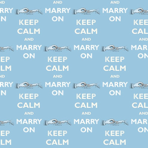Keep Calm Marry On Blue
