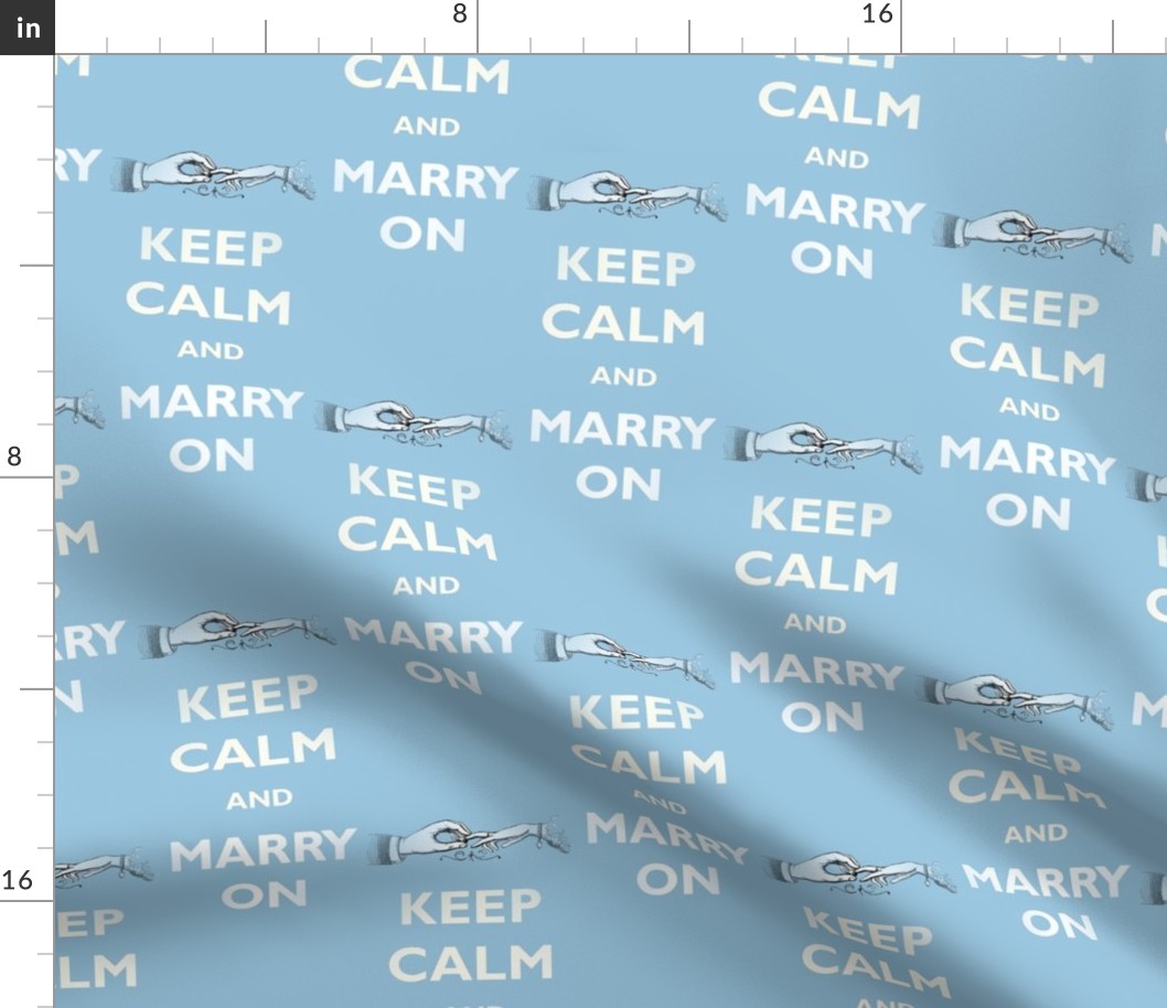 Keep Calm Marry On Blue