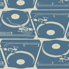 Turntables in blue