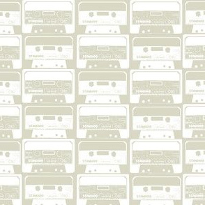 Cassettes beige on white