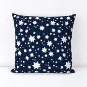 Stars Navy and white