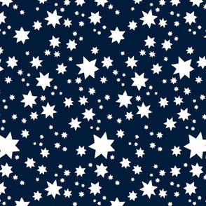 Stars Navy and white