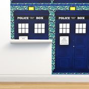 Huge Police Box Door for Curtain, Wall Hanging, Quilting, or Bedding 
